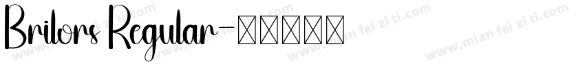 Brilors Regular字体转换